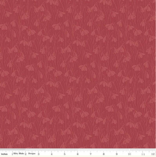 Liberty Fabric ~ Snowdrop Spot ~ Sienna Red 01666878A