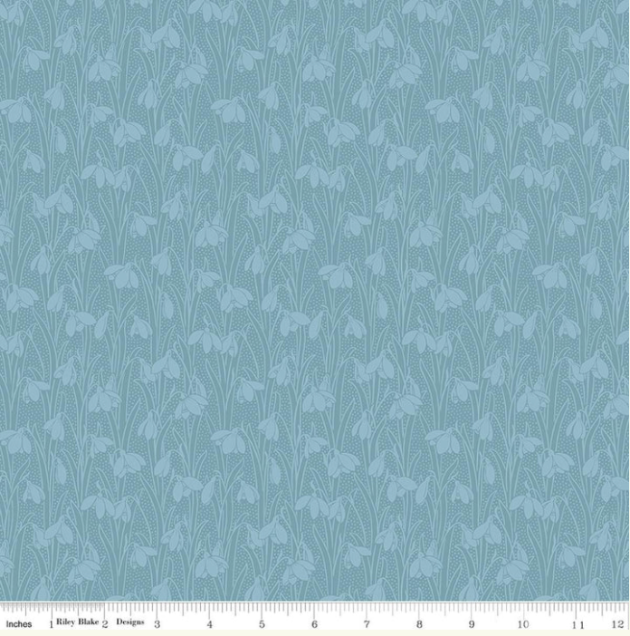 Liberty Fabric ~ Snowdrop Spot ~ Steely Sky 01666874A