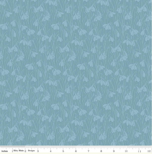 Liberty Fabric ~ Snowdrop Spot ~ Steely Sky 01666874A