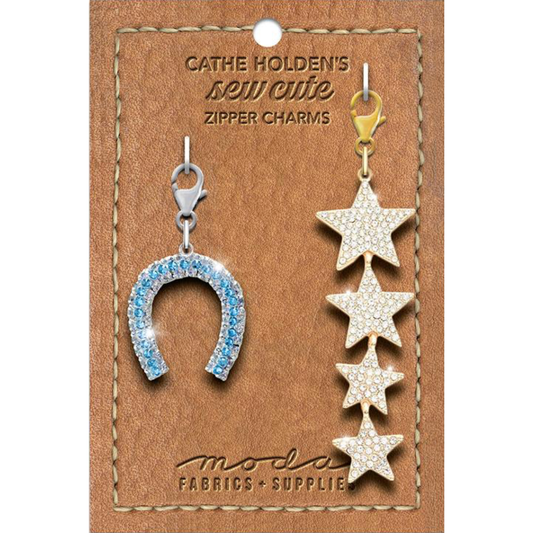 Cathe Holden ~ Horseshoe Stars Zipper Pull