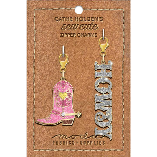 Cathe Holden ~ Cowboy Boot Howdy Zipper Pull