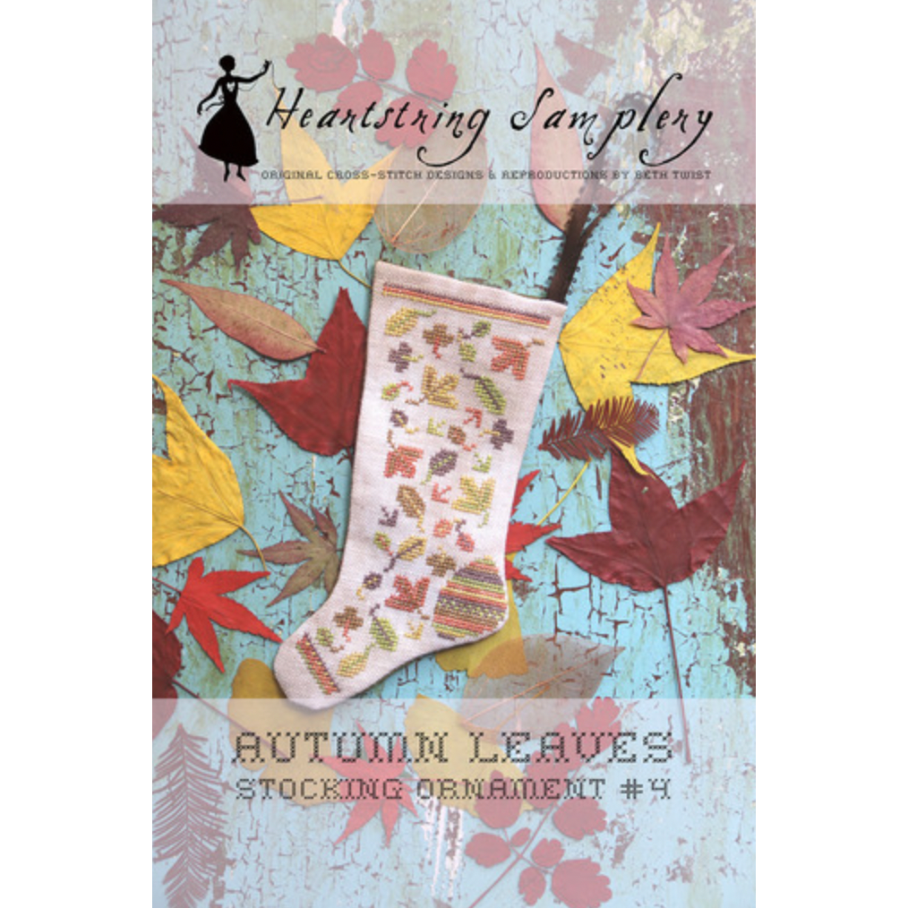 Heartstring Samplery | Autumn Leaves Stocking Ornament