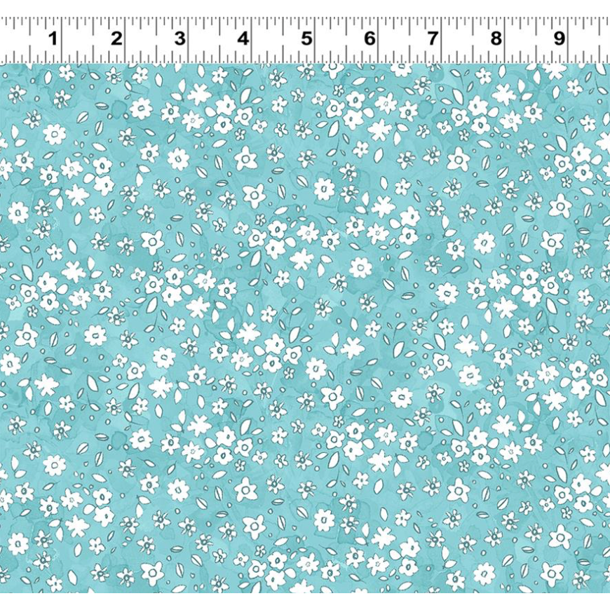 Garden Fresh ~ Digital Daisies ~ Y4260-33 Aqua