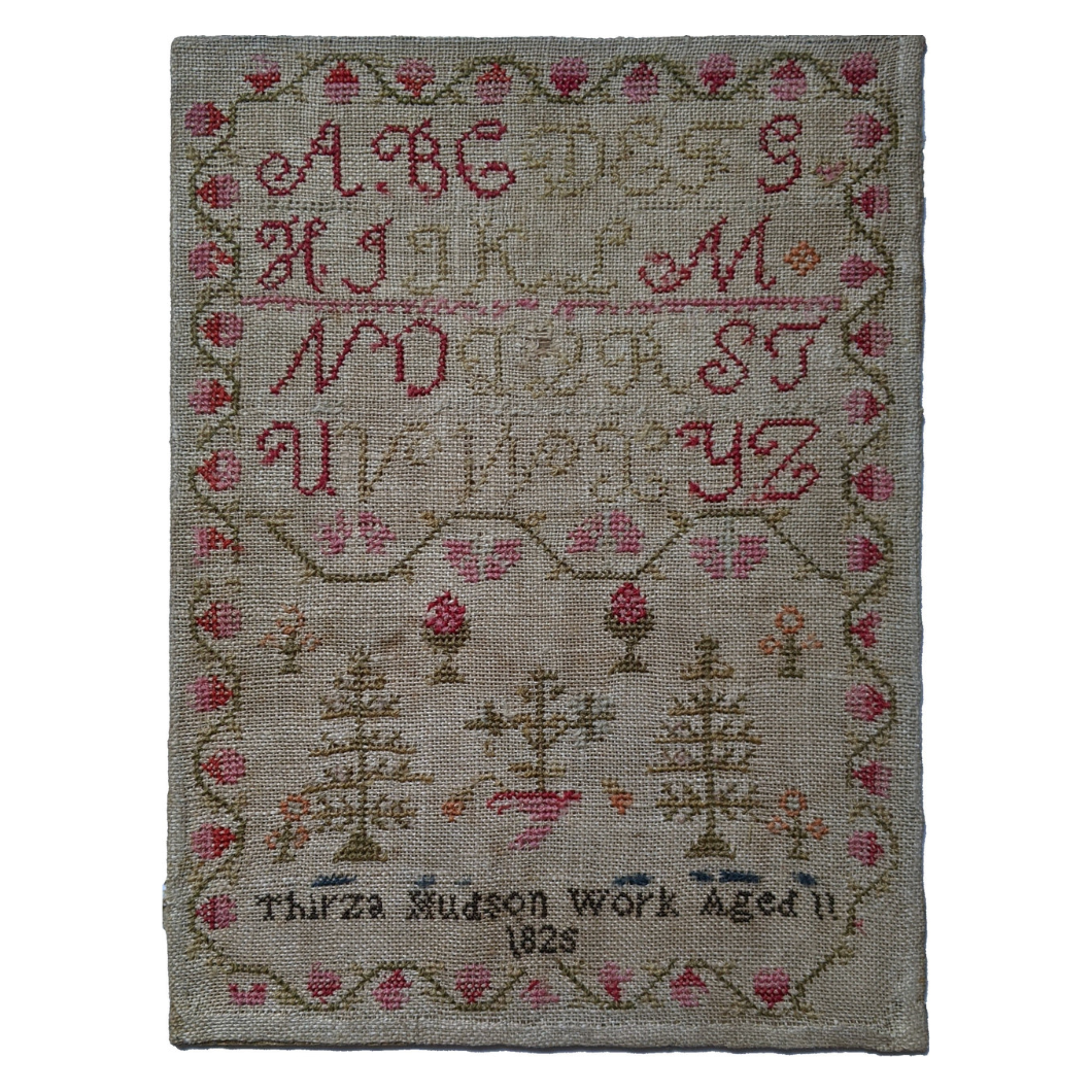 Whilst Iris Naps | Thirza Hudson 1825 Reproduction Sampler