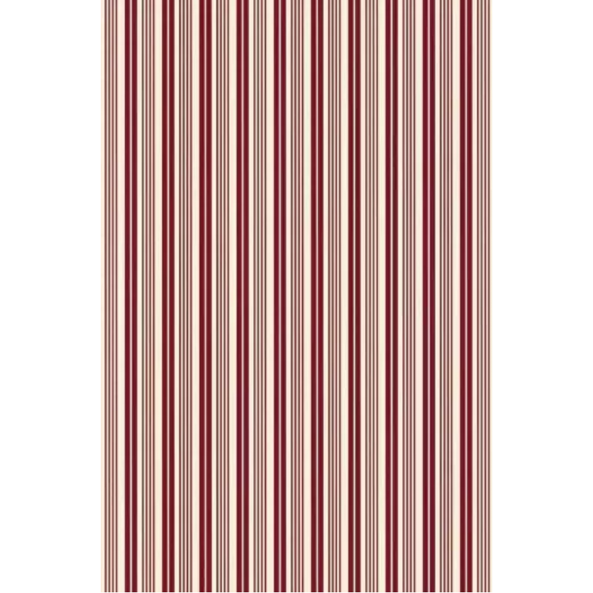 Sajou Oilcloth Fabric | Bordeaux and Ecru Stripes