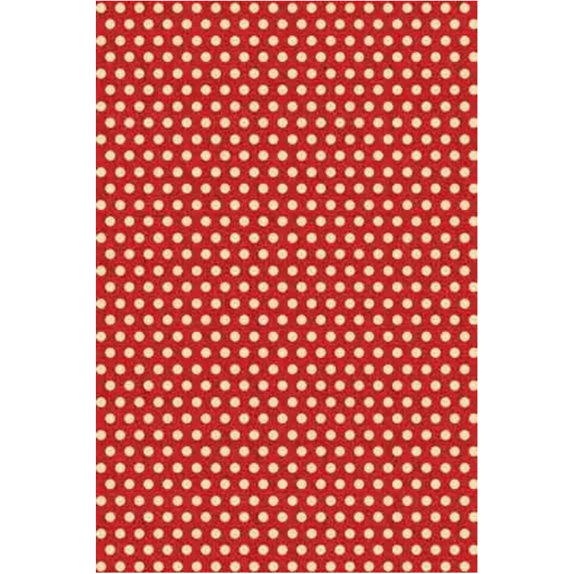 Sajou Oilcloth Fabric | Red and Ecru Polka Dots