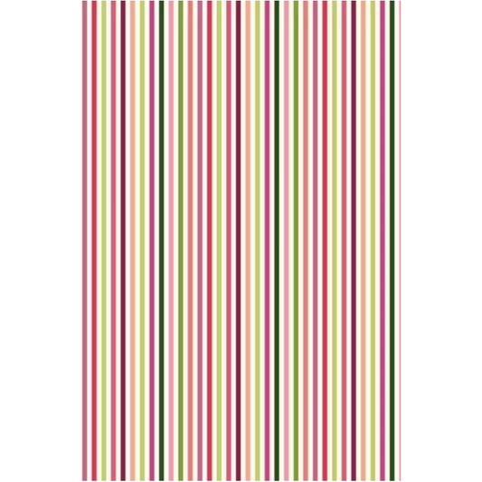 Sajou Oilcloth Fabric | Pink and Green Stripes