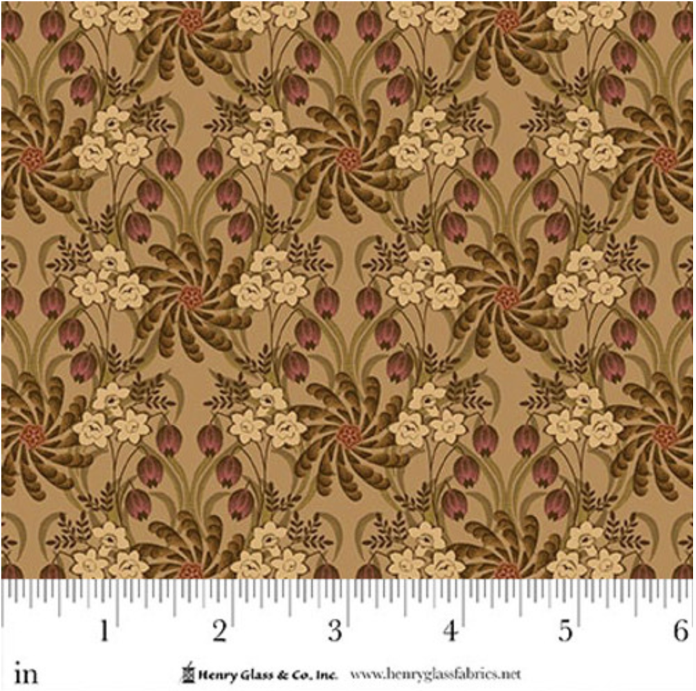 Philomena ~ Medallion and Lillies ~ 3477-33 Caramel