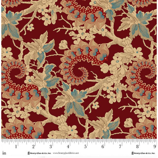 Philomena ~ Quirky Swirls ~ 3480-87 Red/Teal