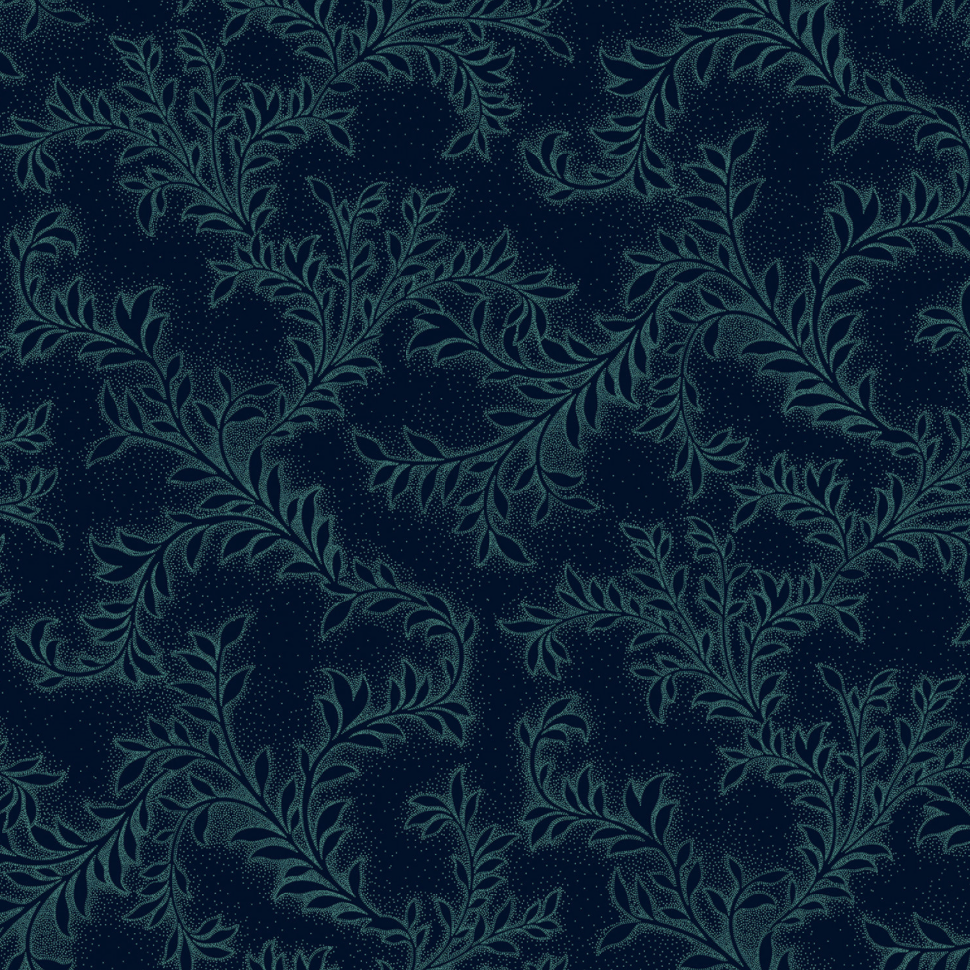 Philomena ~ Background Vines ~ 3485-77 Prussian Blue