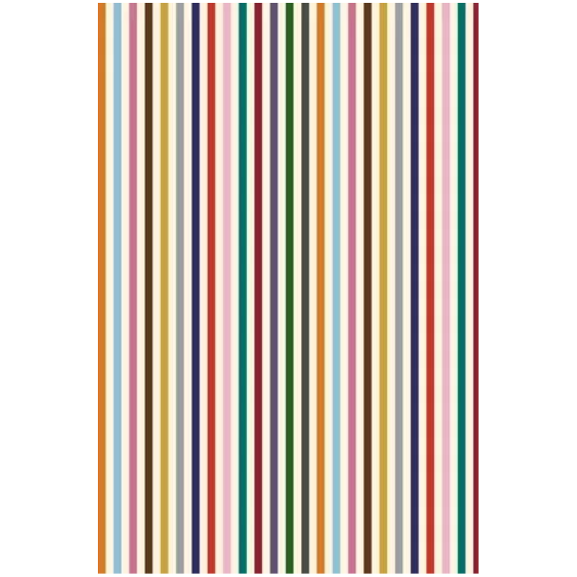 Sajou Oilcloth Fabric | Multicolored Stripes