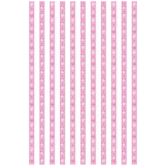 Sajou Oilcloth Fabric | Pink and White Stripes