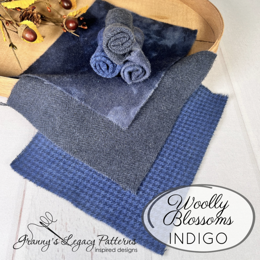 Granny's Legacy | Wooly Blossom - Indigo