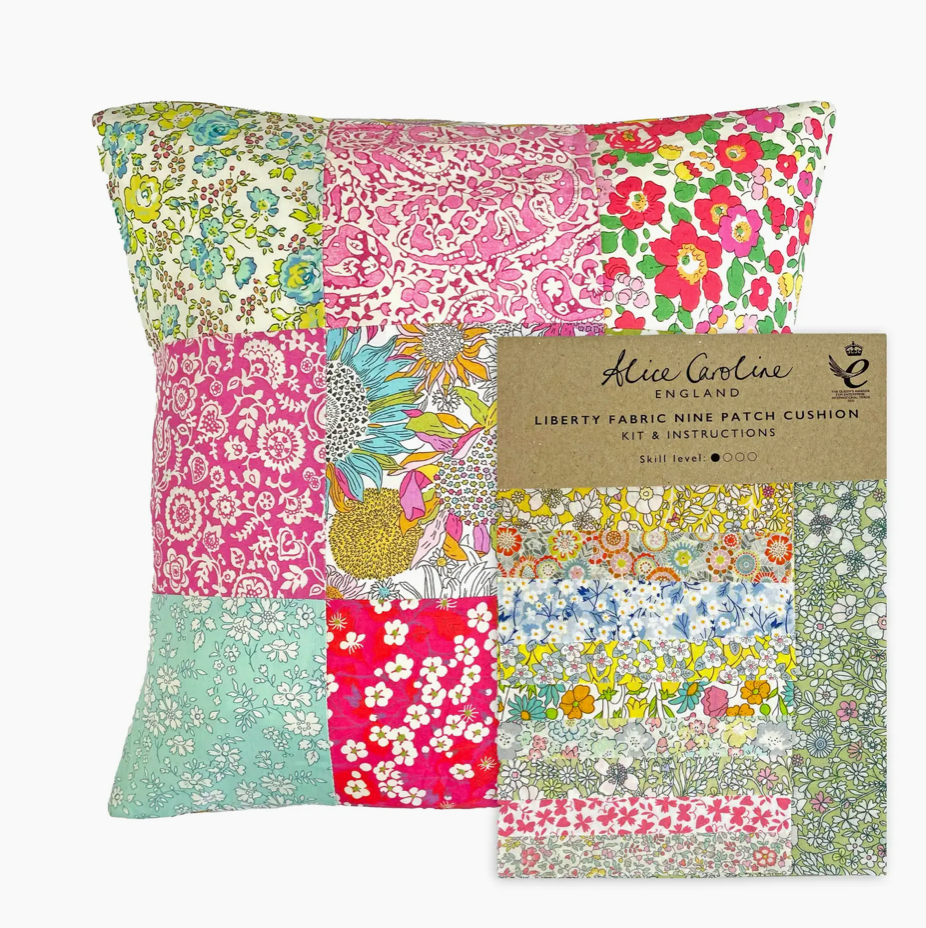 Alice Caroline | Liberty Tana Lawn Fabric Nine Patch Cushion Kit