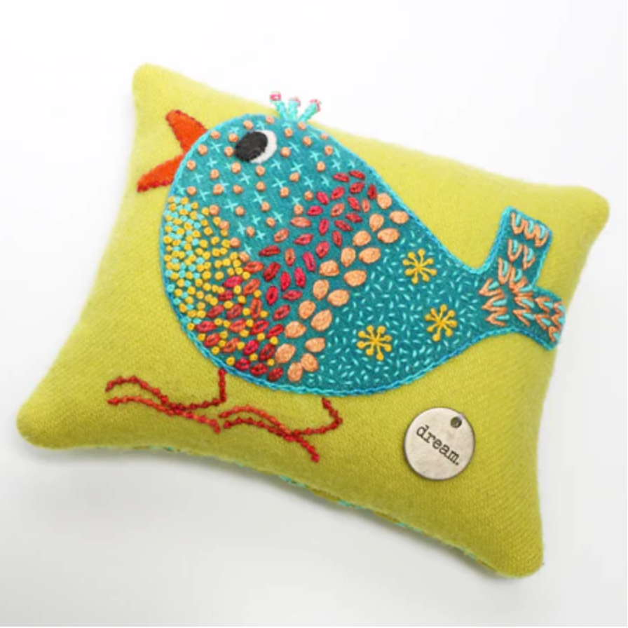 Sue Spargo | Pinyon Jay Pincushion Wool Applique Kit – Hobby House ...