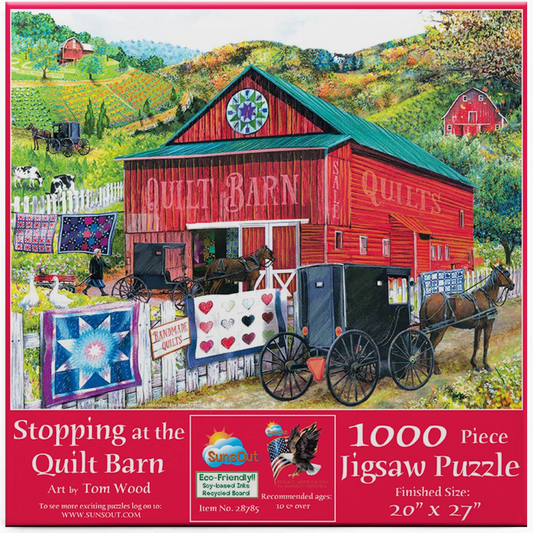 SunsOut | Stopping At the Quilt Barn 1000 Pc Puzzle