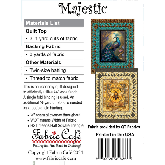 Fabric Cafe ~ Majestic Quilt Pattern