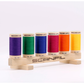 Scanfil Organic Cotton 50wt 6 Spool Thread Set with Rack Jewel Tones