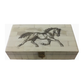 Horse Equestrian Engraved Bone Needlework Box