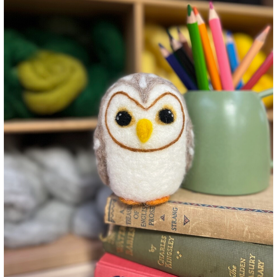 The Crafty Kit Company | Baby Owl Needle Felting Craft Kit