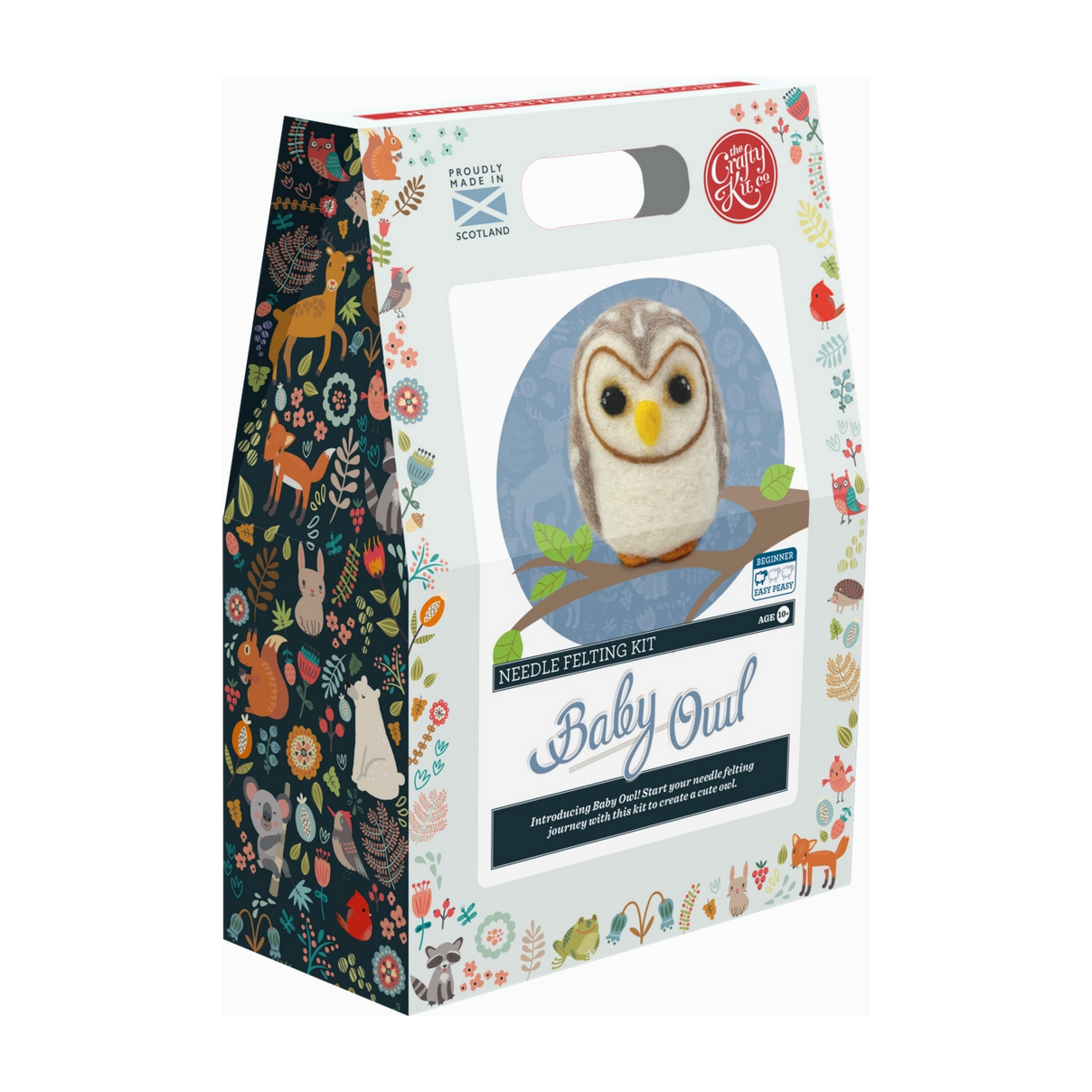 The Crafty Kit Company | Baby Owl Needle Felting Craft Kit