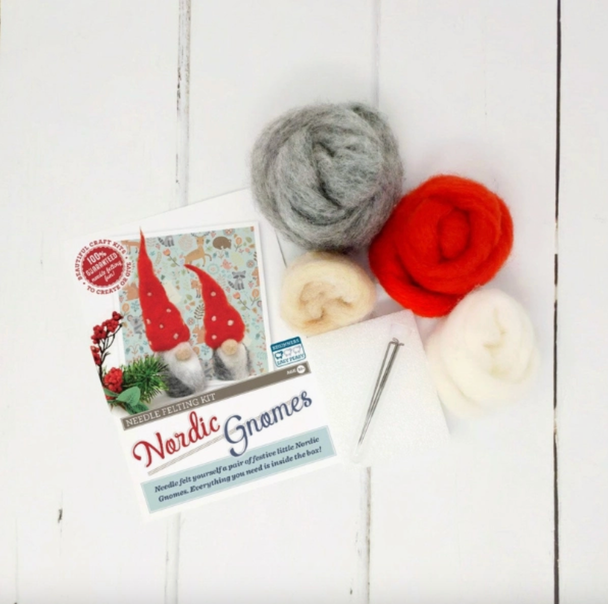 The Crafty Kit Company | Nordic Gnomes Needle Felting Craft Kit