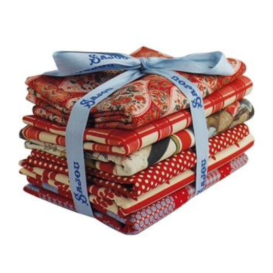 Sajou Fat Quarter Bundle | Christmas Red Tones