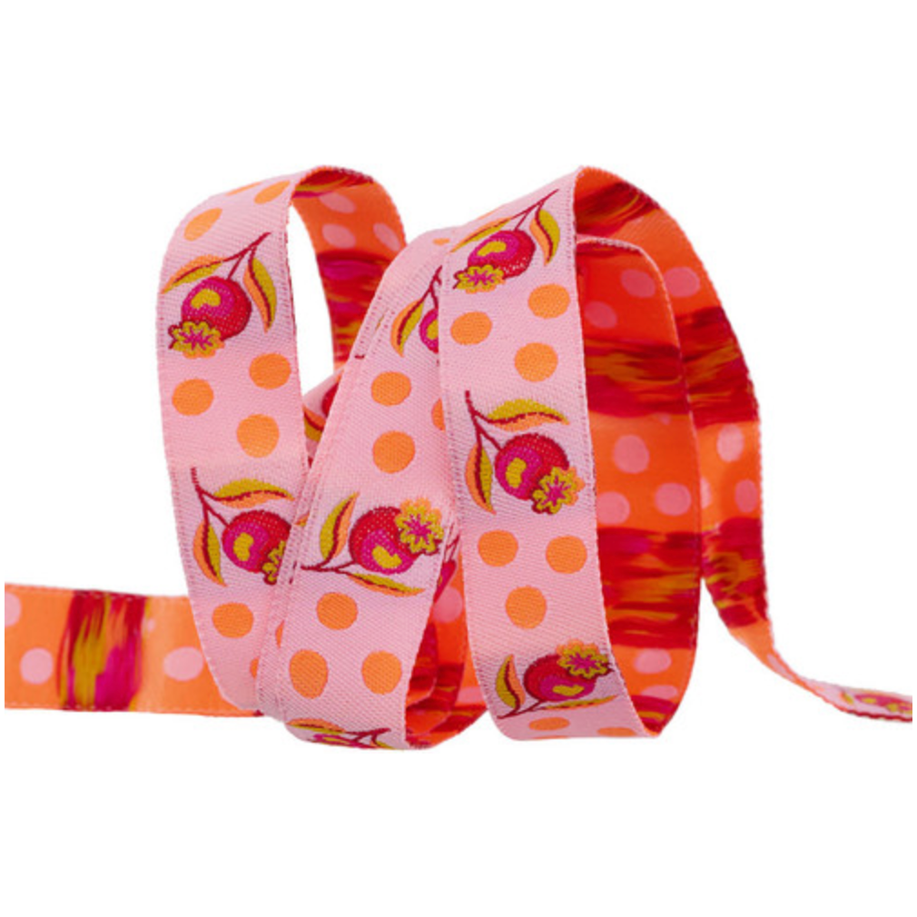 Tula Pink 5/8" Wide Renaissance Ribbon | Impending Bloom - Lunar