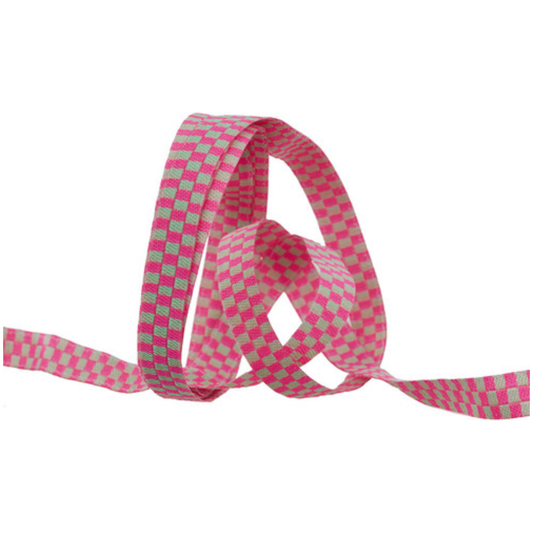 Tula Pink 1/4" Wide Renaissance Ribbon ~ Check Please - Cosmic