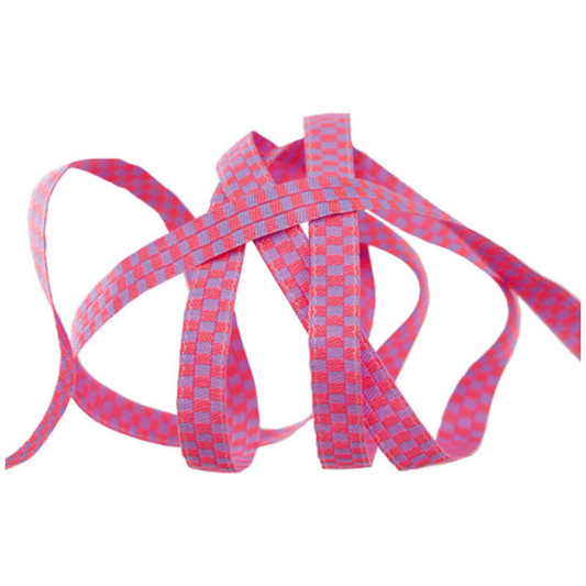 Tula Pink 1/4" Wide Renaissance Ribbon ~ Check Please - Nova