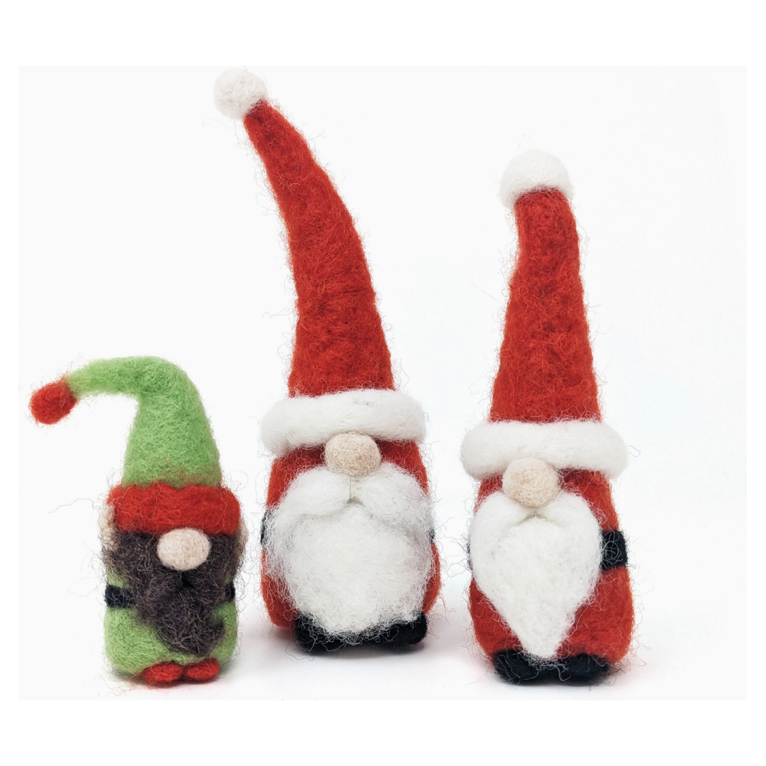 The Crafty Kit Company | Santa Gnomes Needle Felting Craft Kit