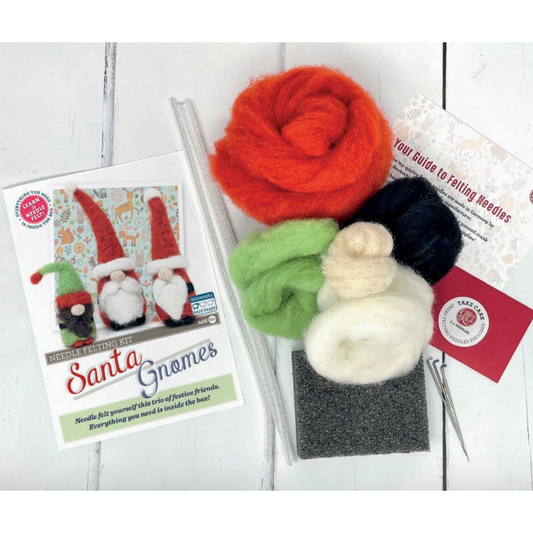 The Crafty Kit Company | Santa Gnomes Needle Felting Craft Kit