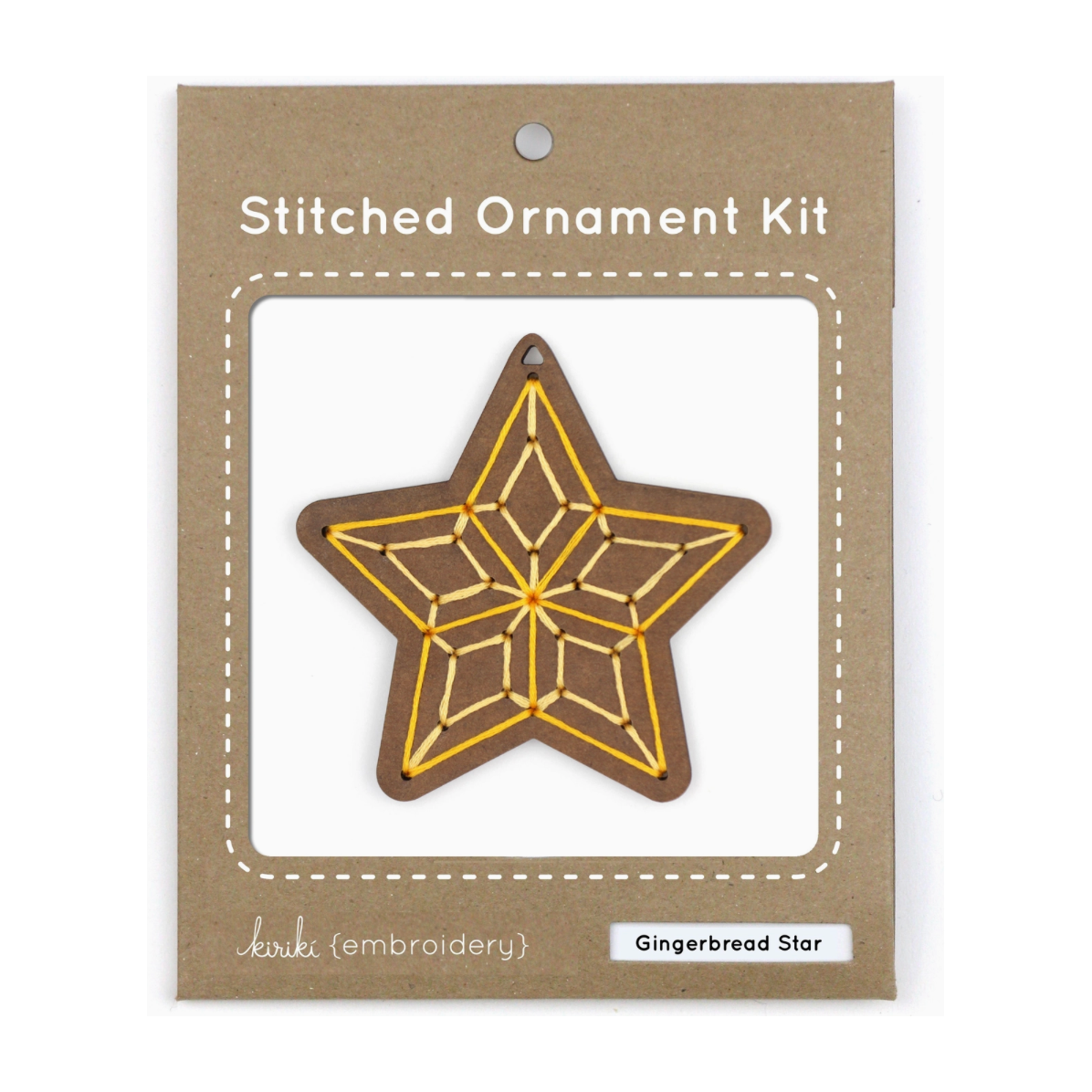 Kiriki Press | Gingerbread Star Stitched Ornament Kit