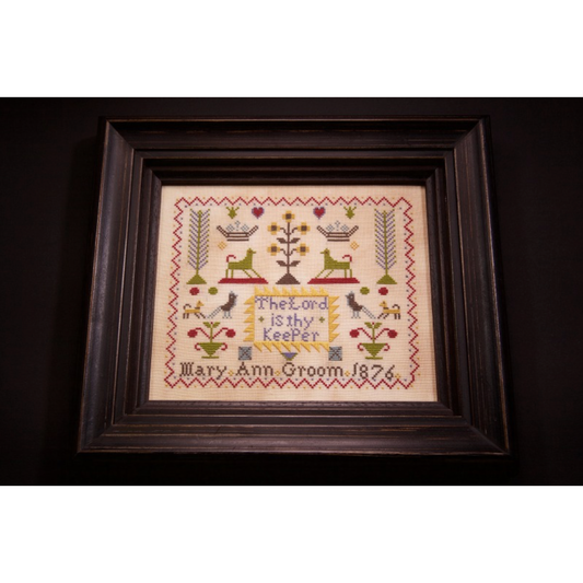 Hands Across The Sea | Mary Ann Groom 1876 Reproduction Sampler