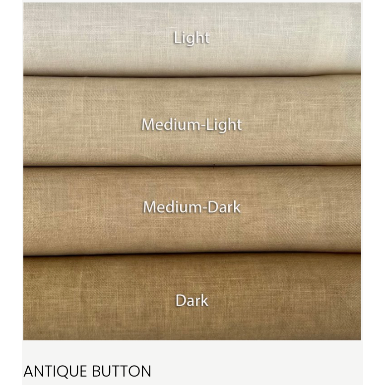 Mason Linen | 40 ct Antique Button Medium Dark Newcastle Linen - 15.5" x 15"