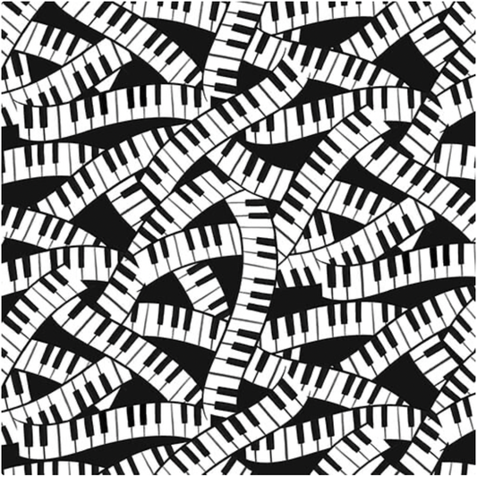 Making Music ~ Piano Keys ~ 14768-12 Black