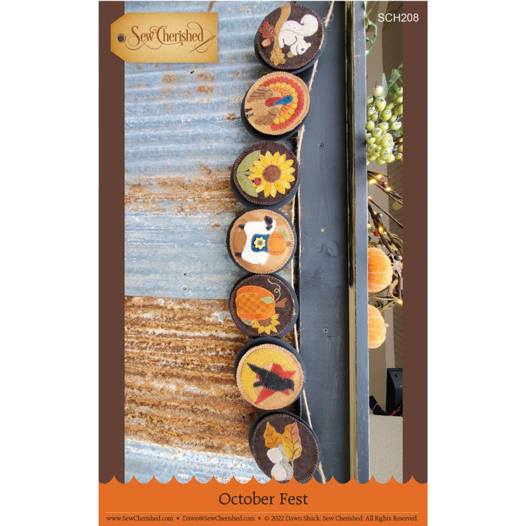 Sew Cherished ~ October Fest Wool Appliqué Pattern and/or Kit