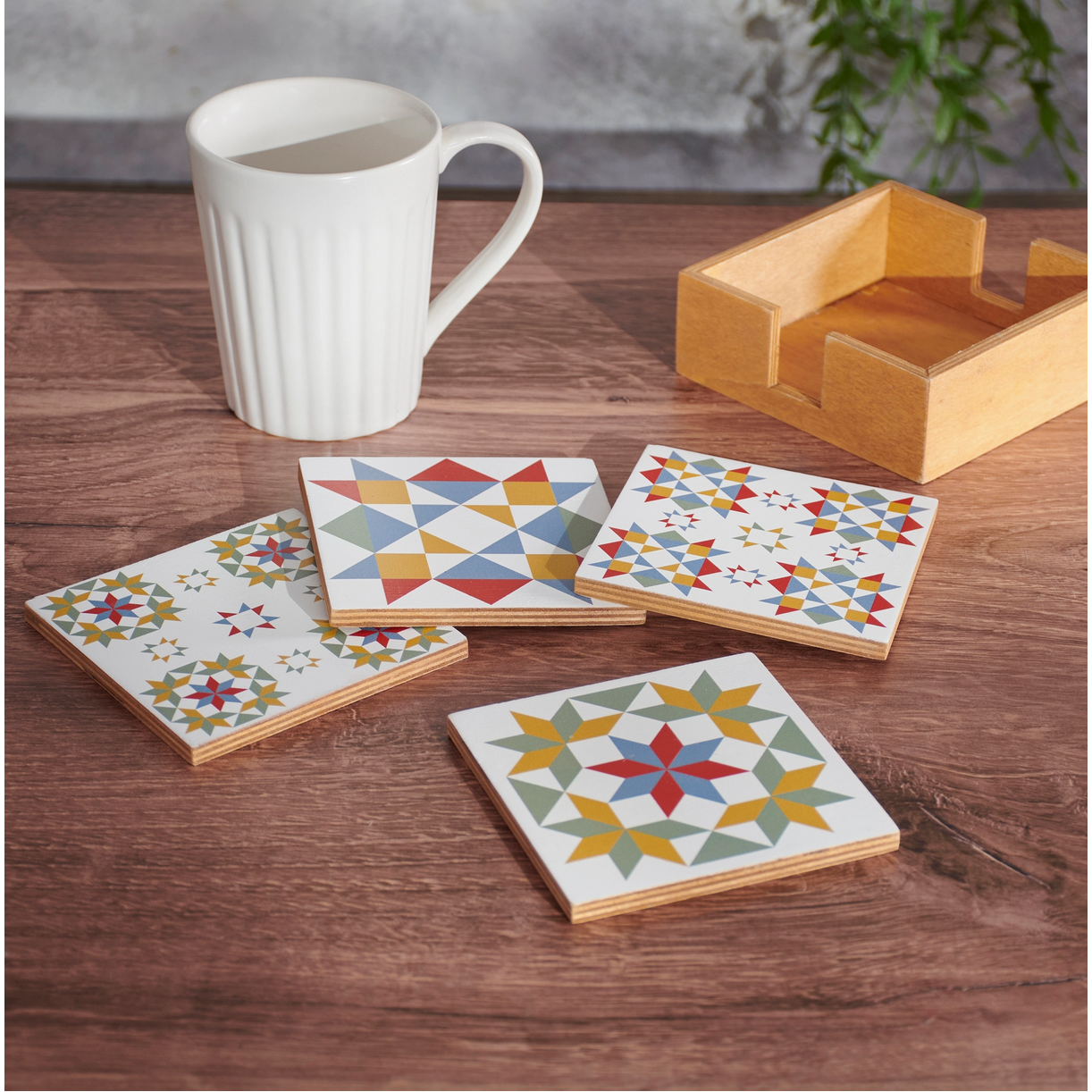 Star Quilt Coaster Set