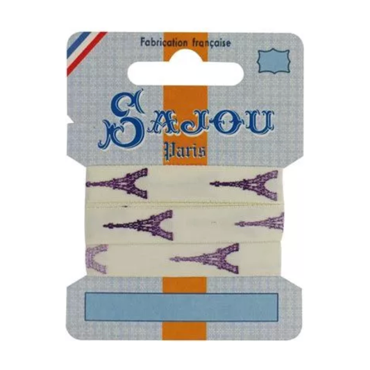 Cotton Ribbon Variegated Mauve Eiffel Tower - 1m card