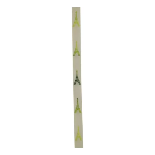 Cotton Ribbon Variegated Green Eiffel Tower - 1m card