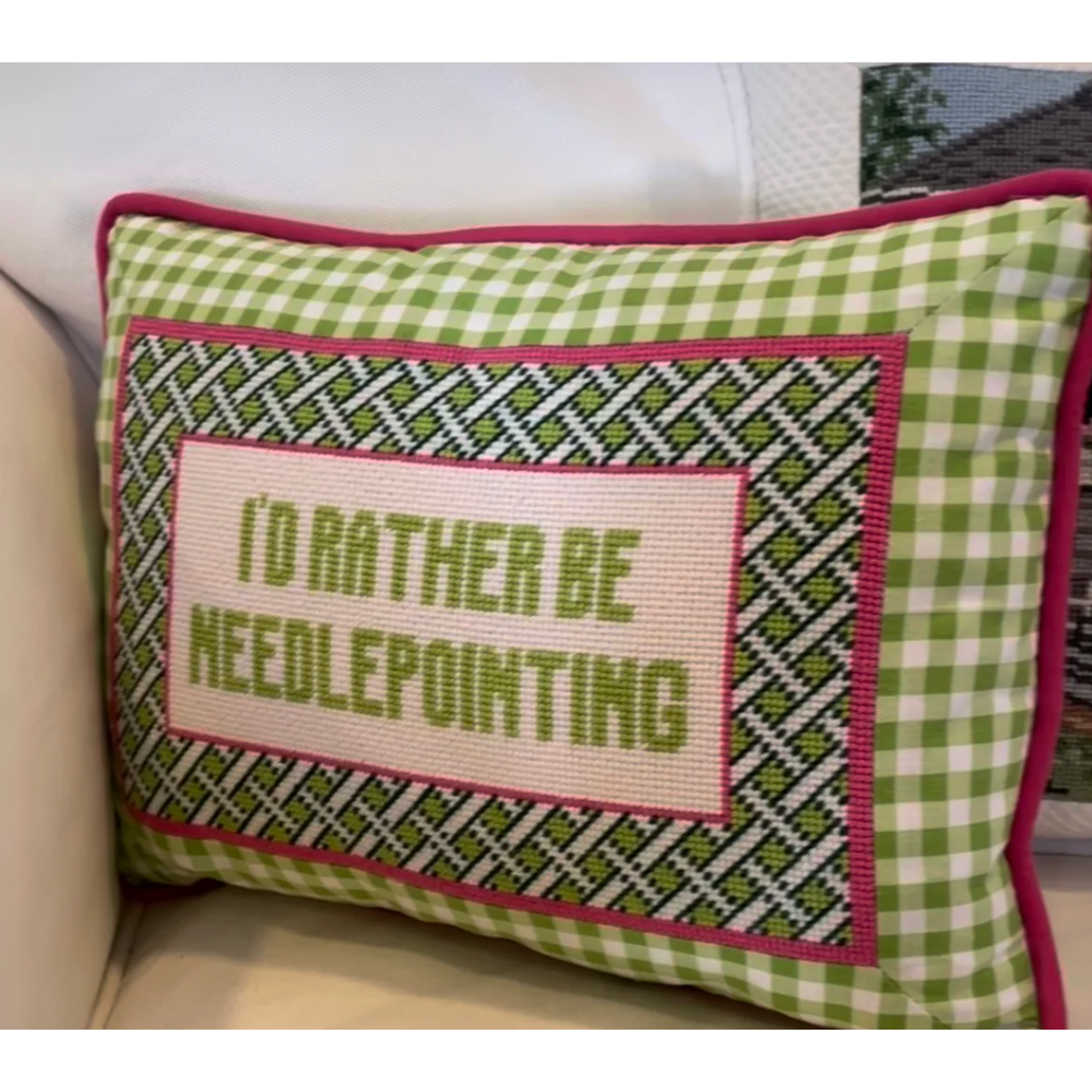 Allison Ivy Designs | I’d Rather Be Needlepointing Needlepoint Canvas