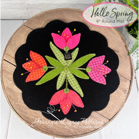 Granny's Legacy | Hello Spring Appplique Kit - Pattern and Charm