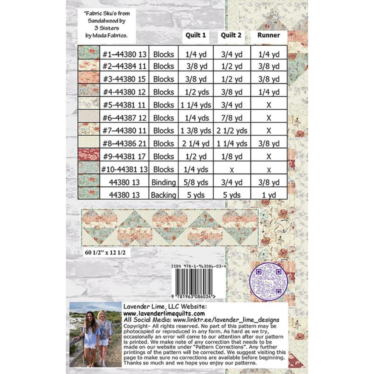 Designs by Lavendar Lime ~ Love is Patient Quilt Pattern DLL 236