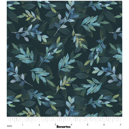 Enchanted Florals ~ Enchanted Leaves ~ 16392-58 Midnight