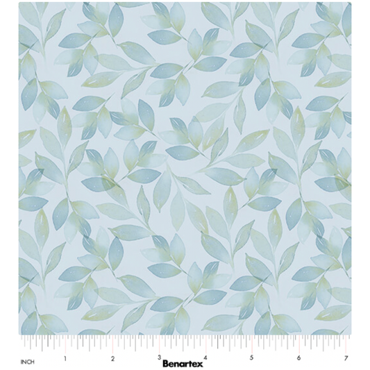 Enchanted Florals ~ Enchanted Soft Leaves ~ 16394-80 Light Turquoise