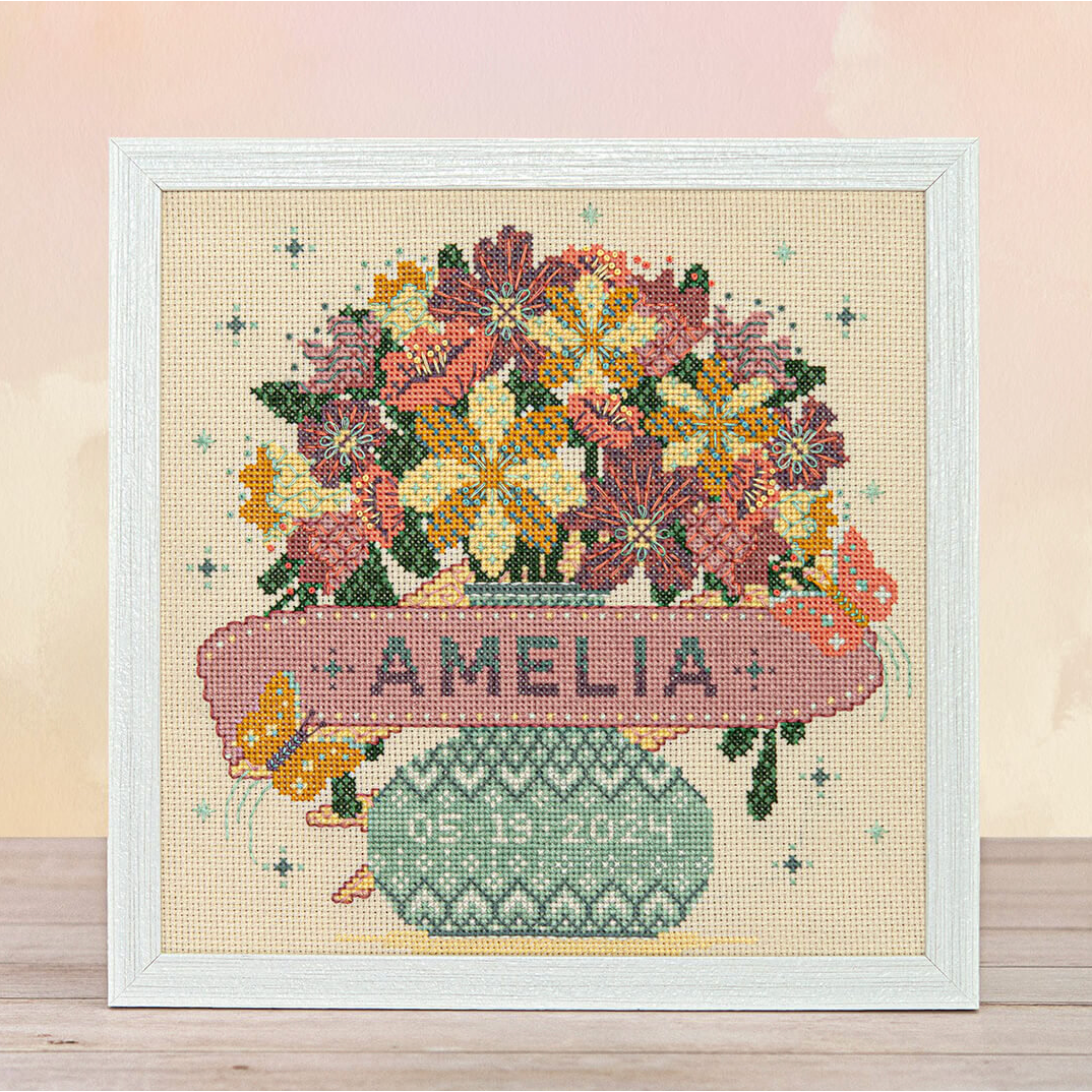 Counting Puddles | Modern Baby Sampler | Bouquet + Butterflies MARKET 2025