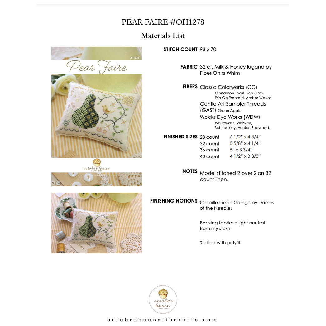 October House Fiber Arts | Pear Faire MARKET 2025