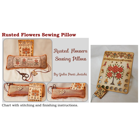 Giulia Punti Antichi | Rusted Flowers Sewing Pillow MARKET 2025