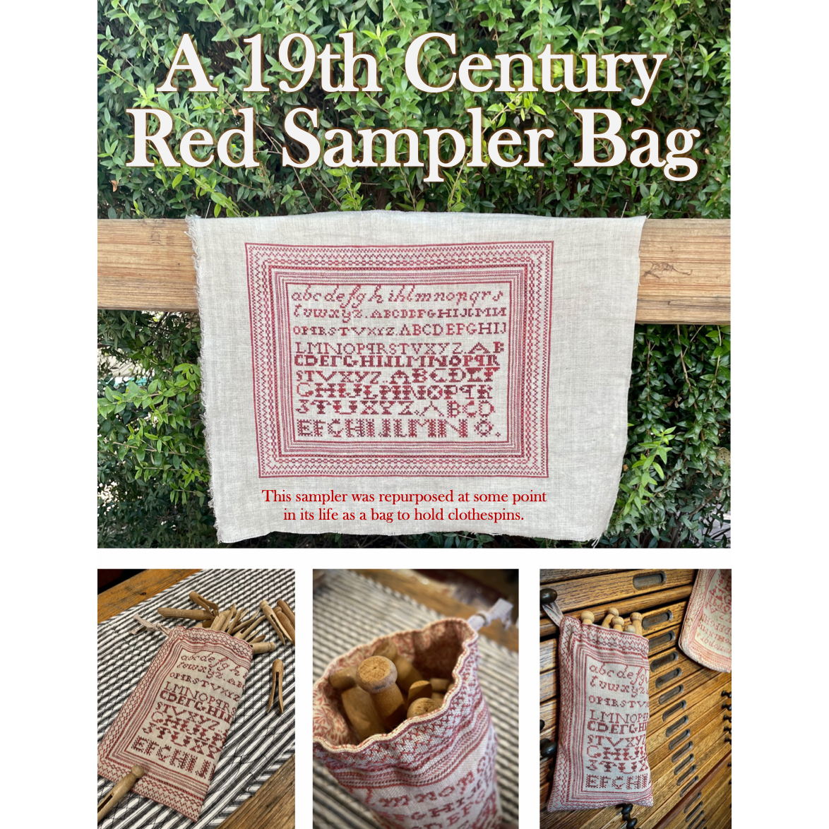 NeedleWorkPress | Red Sampler Bag MARKET 2025