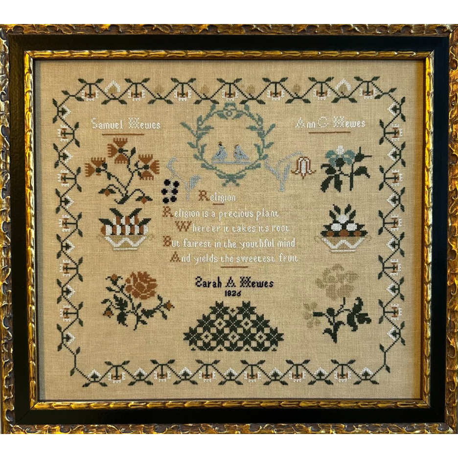 Cross Stitch Antiques | Sarah A. Hewes 1826 A Westtown Quaker School Sampler Chester County, Pennsylvania MARKET 2025